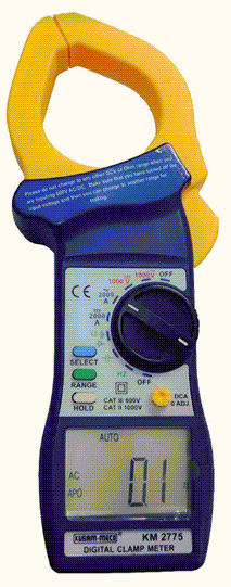 3 DIGIT 2000A AC / DC Digital Clampmeter