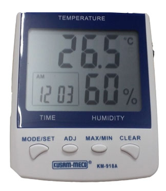 Hygro-thermometer With Clock Alarm Function
