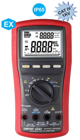 Intrinsically Safe TRUE RMS Digital Multimeter With PC Interface
