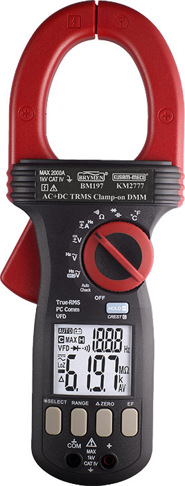 2000A AC / DC TRMS Clamp-On Multimeter